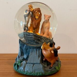 Disney Lion King Snow Globe with Blue and Brown Accents